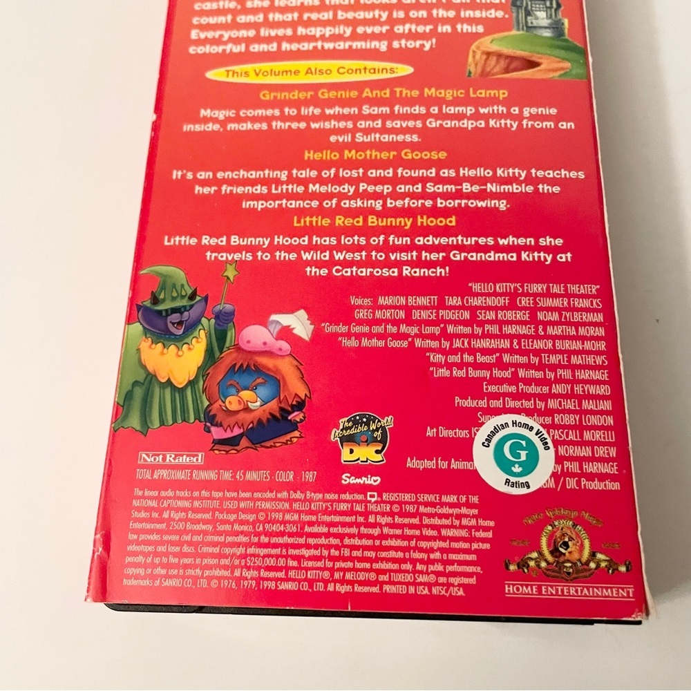 Vintage 1998 Hello Kitty Kitty and the Beast VHS Tape Furry Tale Theater - Picture 11 of 16